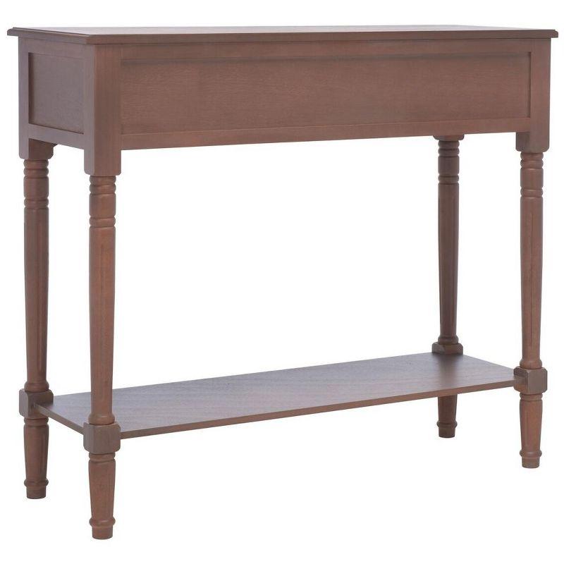 Beige Pine Transitional Console Table with Storage Drawers