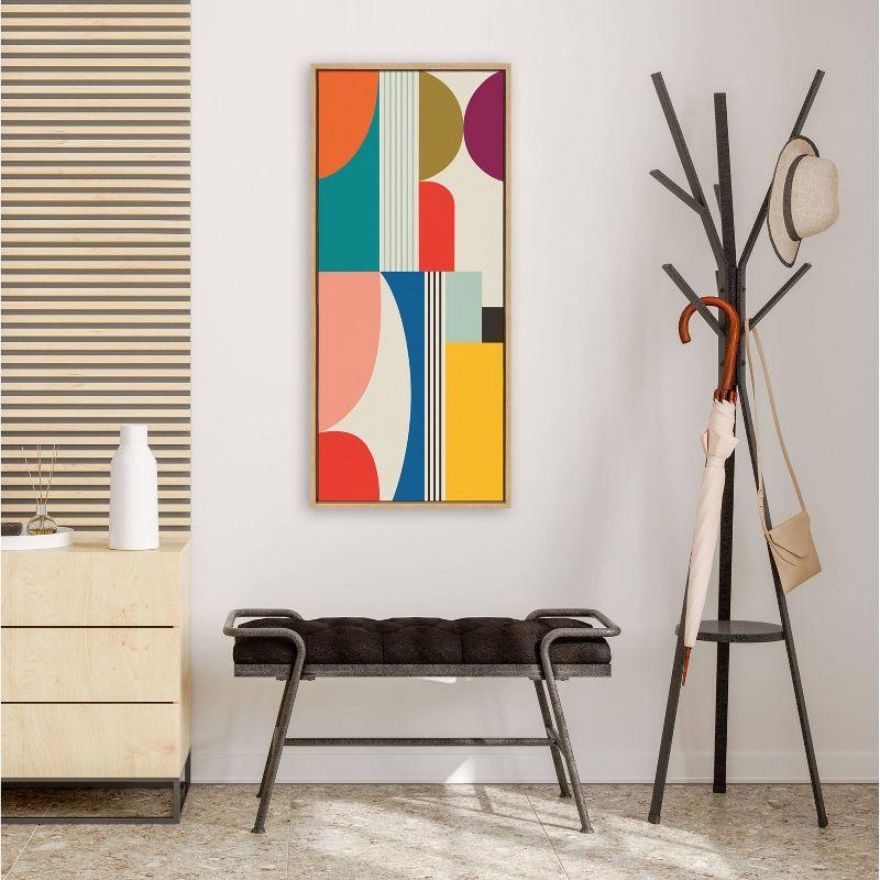 Sylvie Mid-Century Modern Pattern Framed Canvas - Kate & Laurel All Things Decor