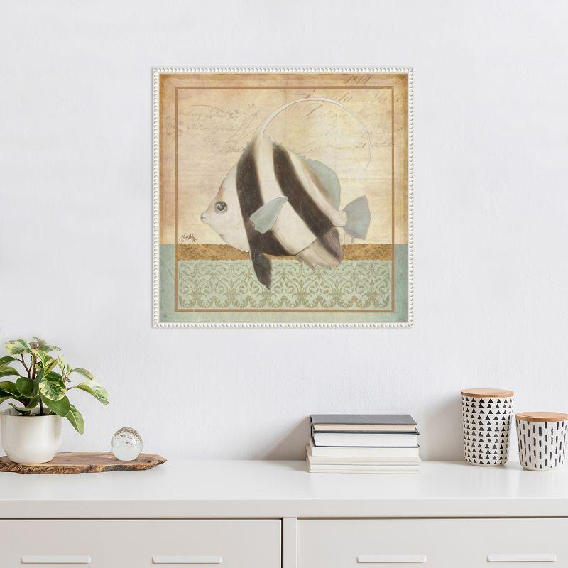 Amanti Art Vintage Fish I by Elizabeth Medley Framed Canvas Wall Art