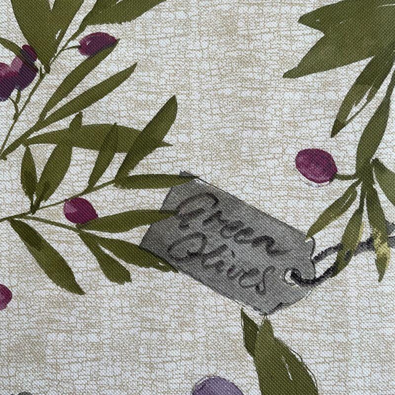 Elrene Montalcino Italian Olive Branches Printed Vinyl Indoor/Outdoor Tablecloth - Elrene Home Fashions