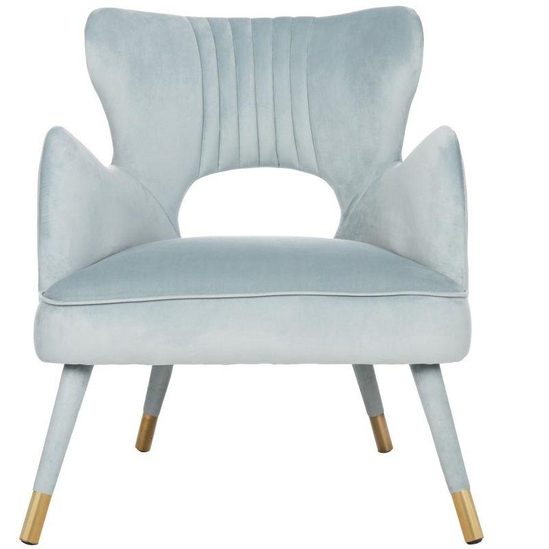 Blair Wingback Accent Chair - ACH4504 - Slate Blue/Gold - Safavieh