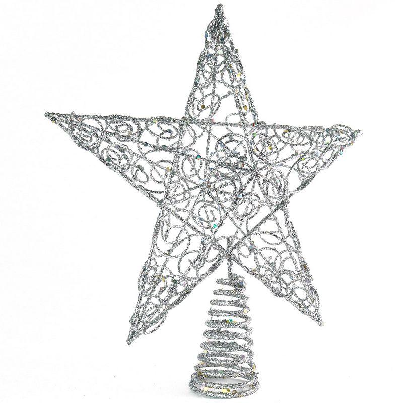 Ornativity Silver Star Tree Topper - Silver