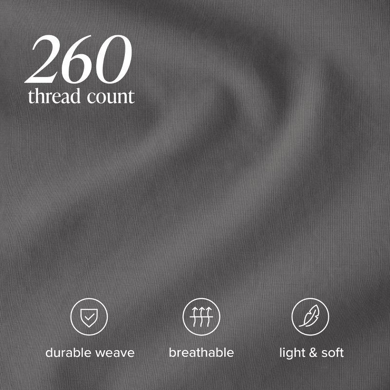 Bare Home 300 Thread Count Organic Cotton Percale Fitted Sheet