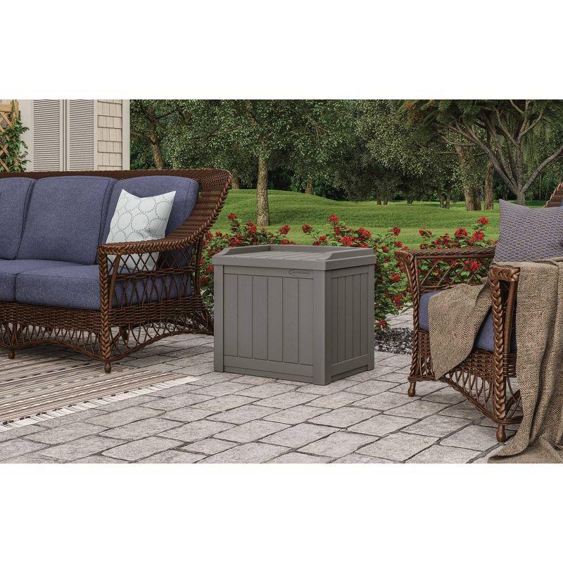 Suncast 22'' W 22 Gallons Water Resistant Resin Deck Box in Gray