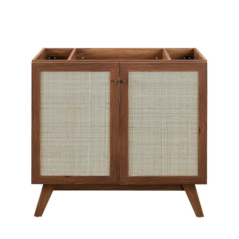 Modway Soma 36" Bathroom Vanity – Modern Sink Cabinet with Wood Grain Texture and Soft-Close Doors (Sink Not Included)