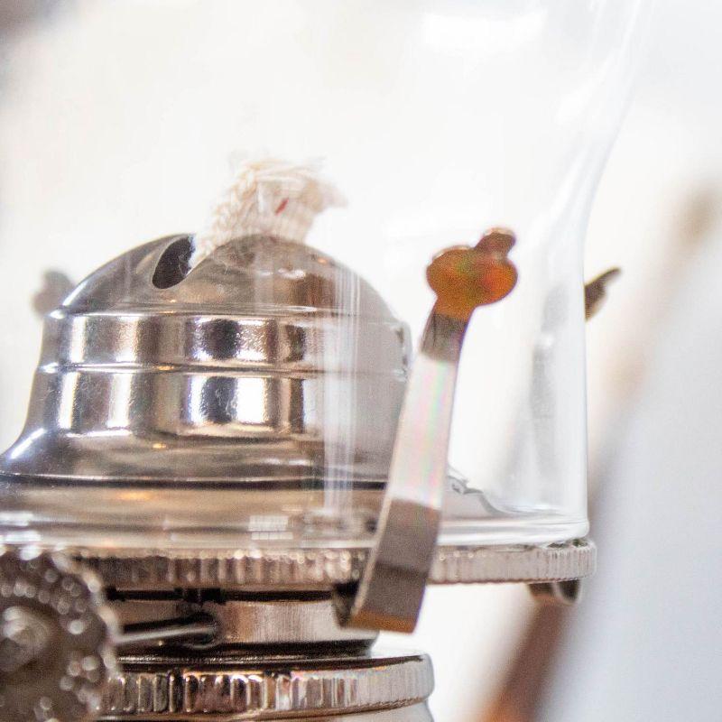 Lehman's Rayo Chamber Oil Lamp, Portable with Finger Hold, Glass Font and Chimney, 12 in Tall