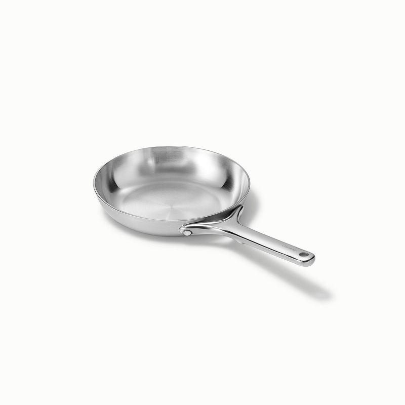 Caraway Home 8" Stainless Steel Mini Fry Pan: Caraway Cookware, Gas & Electric Compatible, Hand Wash, Lifetime Warranty