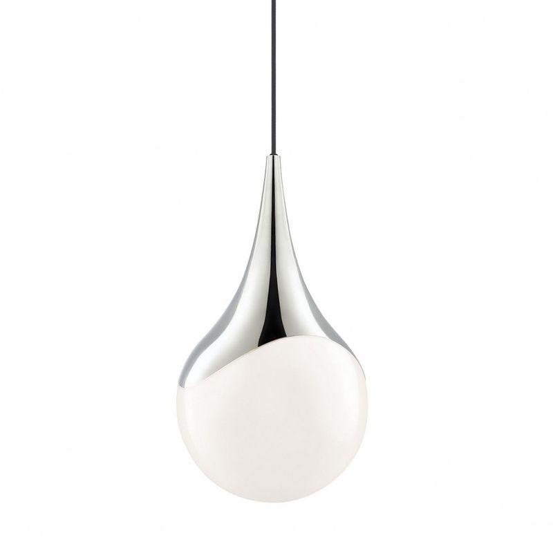 Mitzi Ariana 1 - Light Pendant in  Polished Nickel Opal Glossy Glass Shade  Shade