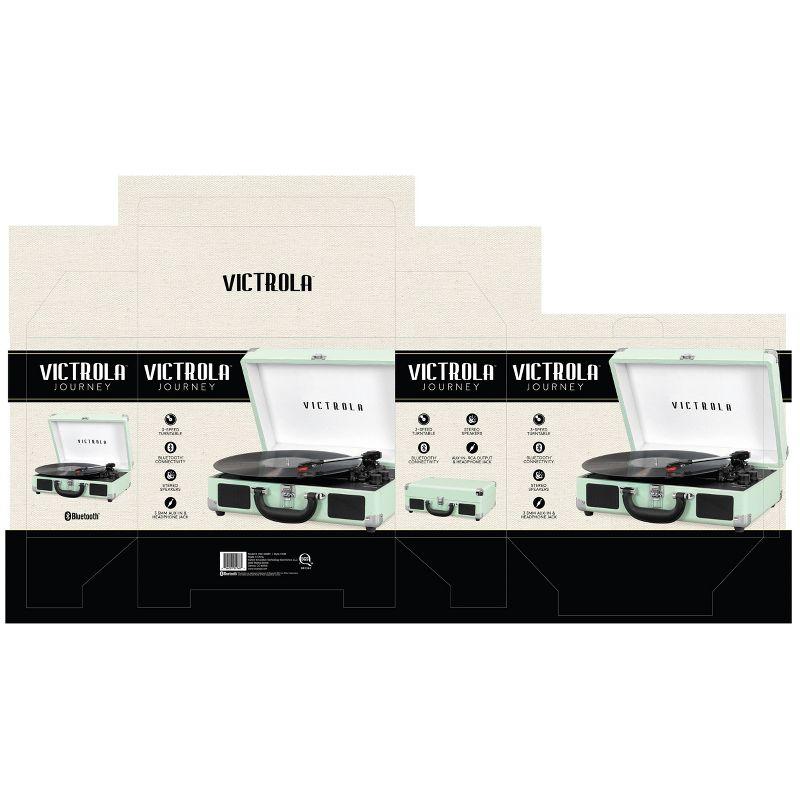Victrola Journey 3-Speed Bluetooth Suitcase Record Player - Mint: Belt Drive Turntable