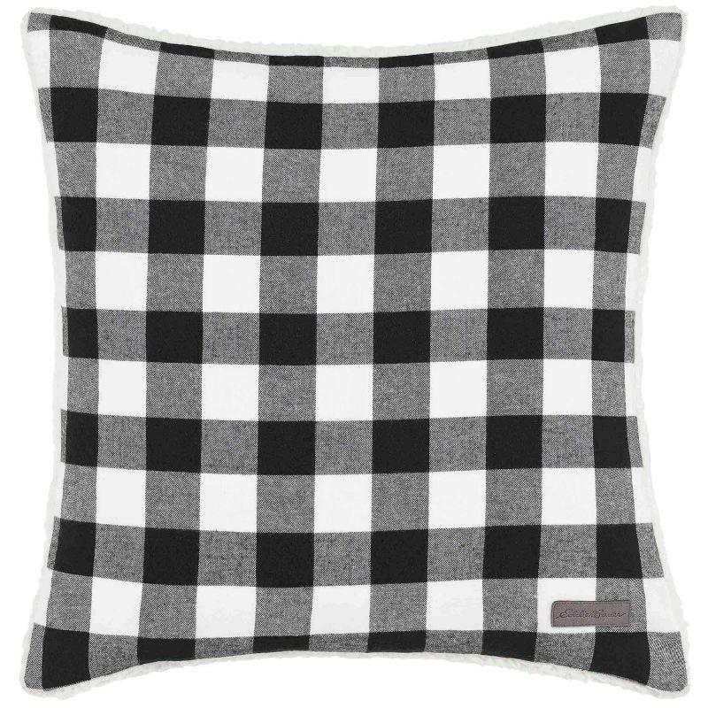 Eddie Bauer Cabin Plaid Flannel/Faux Shearling 2 Piece Throw/Pillow Set