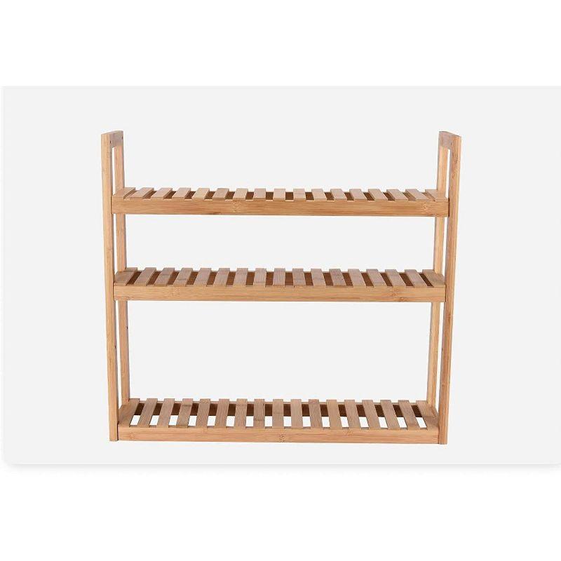 Bamodi Bamboo Multi-Shelves Bathroom 3 Tier Shelf, Brown