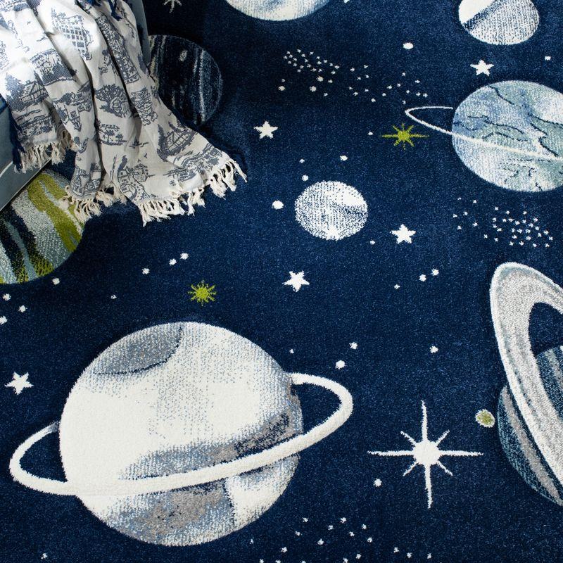 Carousel Kids  CRK103 Loomed Indoor Area Rug - Navy/Ivory - 5'3"x7'6" - Safavieh