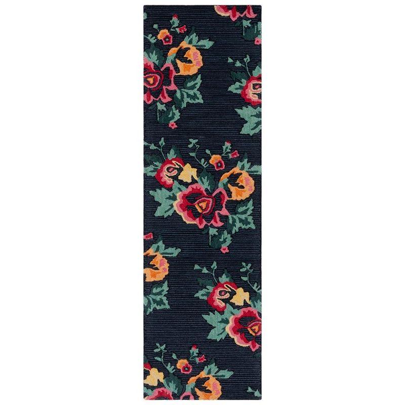 Jardin JAR157 Hand Tufted Runner Rug - Black/Pink - 2'3"x8' - Safavieh