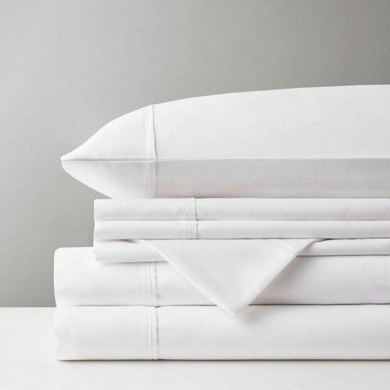 Split King 800 Thread Count 7pc Cotton Blend Sheet Set White