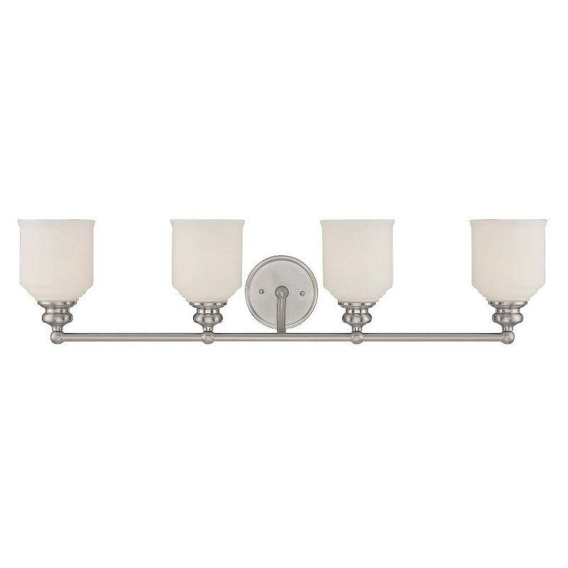 Savoy House Melrose 4 - Light Vanity in  Satin Nickel