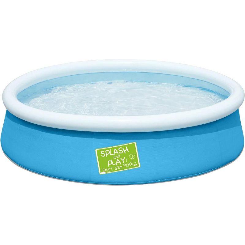 Bestway Fast Set Pool Above Ground Kiddie Swimming Pool 5’ X 15” 57241E , Blue