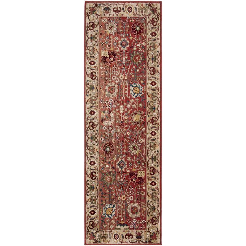 Kashan KSN303 Power Loomed Runner Rug - Red/Beige - 2'6"x6' - Safavieh