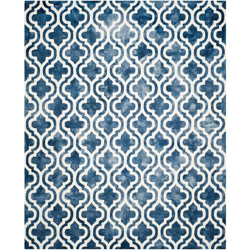 Dip Dye DDY537 Hand Tufted Indoor Area Rug - Navy/Ivory - 9'x12' - Safavieh