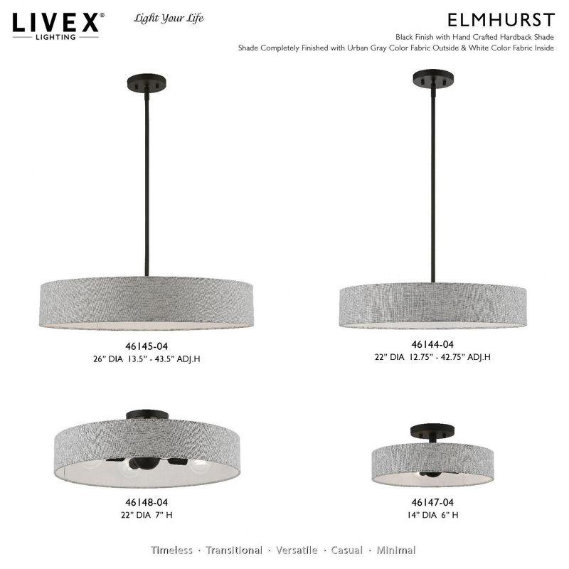 Livex Lighting Elmhurst 4 - Light Pendant in  Black