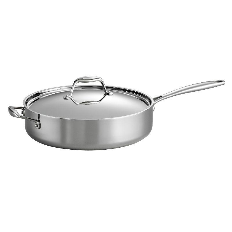 Tri-Ply Stainless Steel 3-Quart Deep Saute Pan with Lid