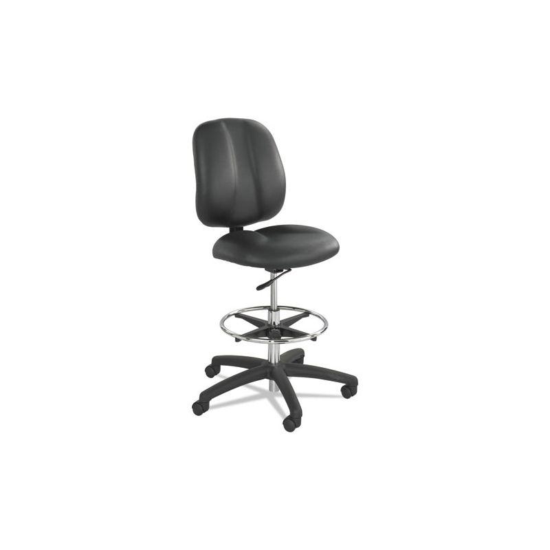 ErgoFlex 360 Black Vinyl Drafting Swivel Chair with Footrest