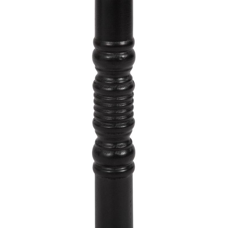 Kate and Laurel Bellport Pedestal End Table, 10x10x22, Black