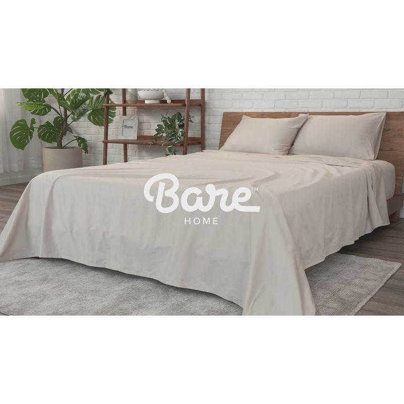 400 Thread Count Organic Cotton Sateen Bed Sheet Set by Bare Home