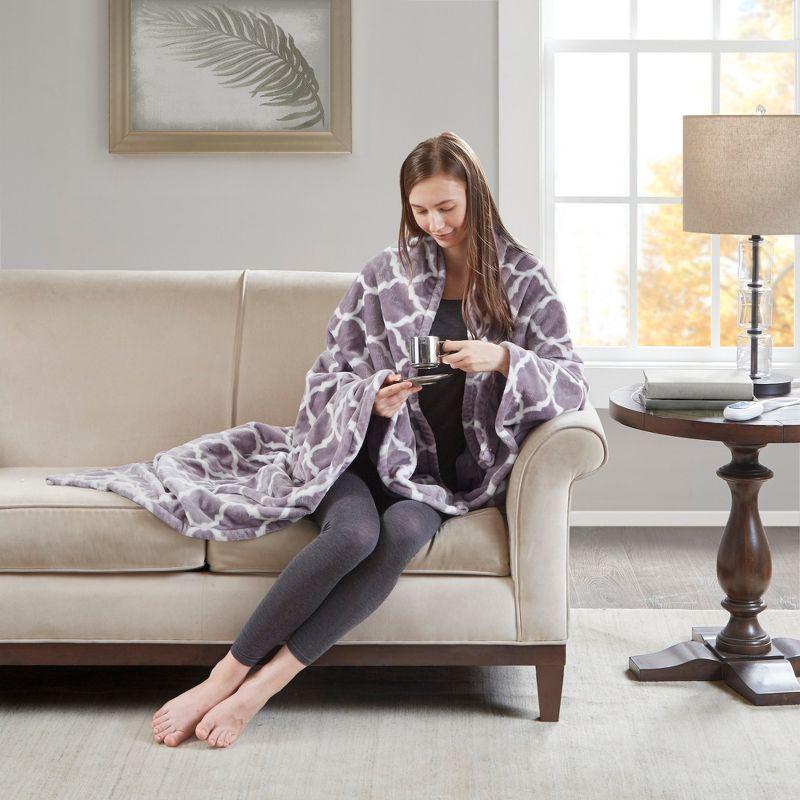 Beautyrest Heated Ogee Oversized Throw