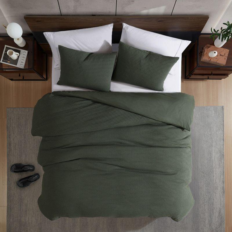 Kenneth Cole Solid Waffle Reversible Comforter Set