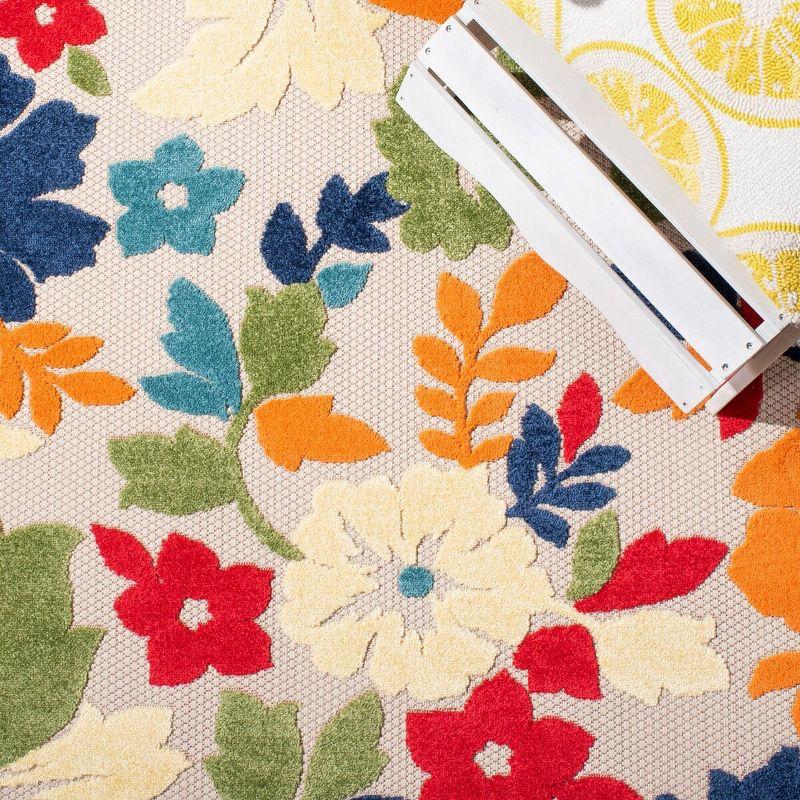 Cabana CBN308 Loomed Indoor Area Rug - Ivory/Orange - 4'5"x6'5" - Safavieh