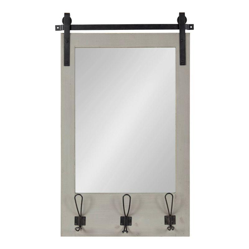 18&#34; x 28&#34; Cates Functional Wall Mirror Gray - Kate &#38; Laurel All Things Decor