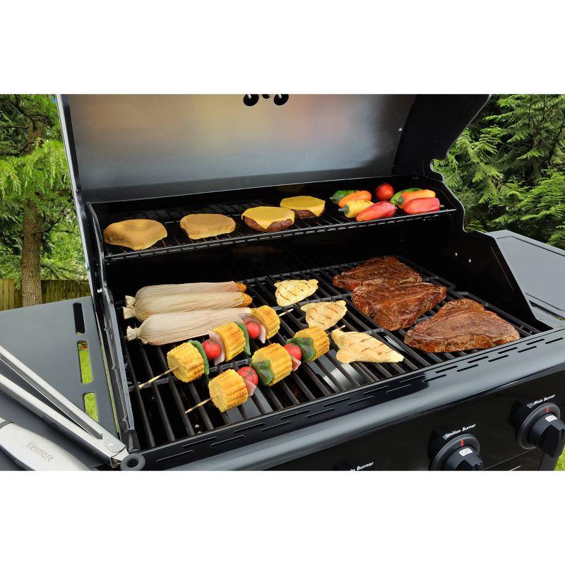 Kenmore 4-Burner Freestanding Open Cart Propane Gas Grill with Side Burner