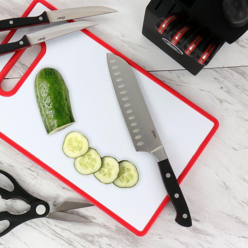 Oster Durbin 14 Piece Stainless Steel Cutlery Set with Block