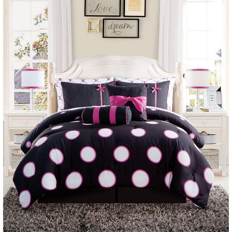 VCNY Sophie Polka Dot Bed-in-a-Bag Comforter Set