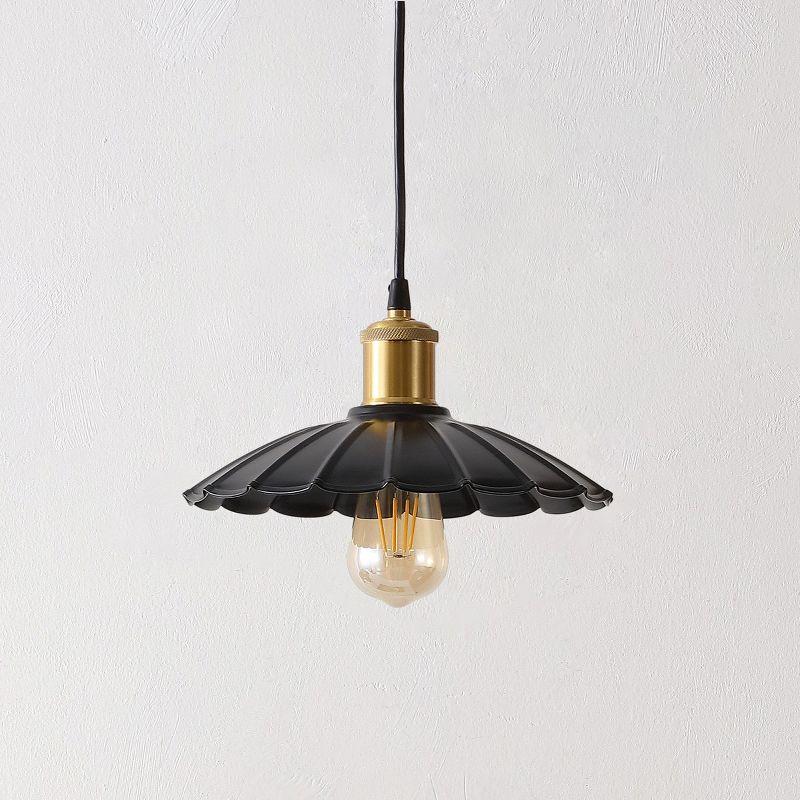 Novaire 10 Inch Pendant - Black/Brass - Safavieh.