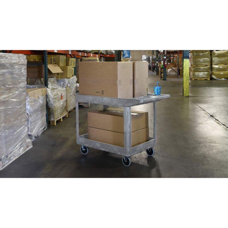 Stand Steady Tubstr 2 Shelf Utility Cart - Extra Large Size - Gray