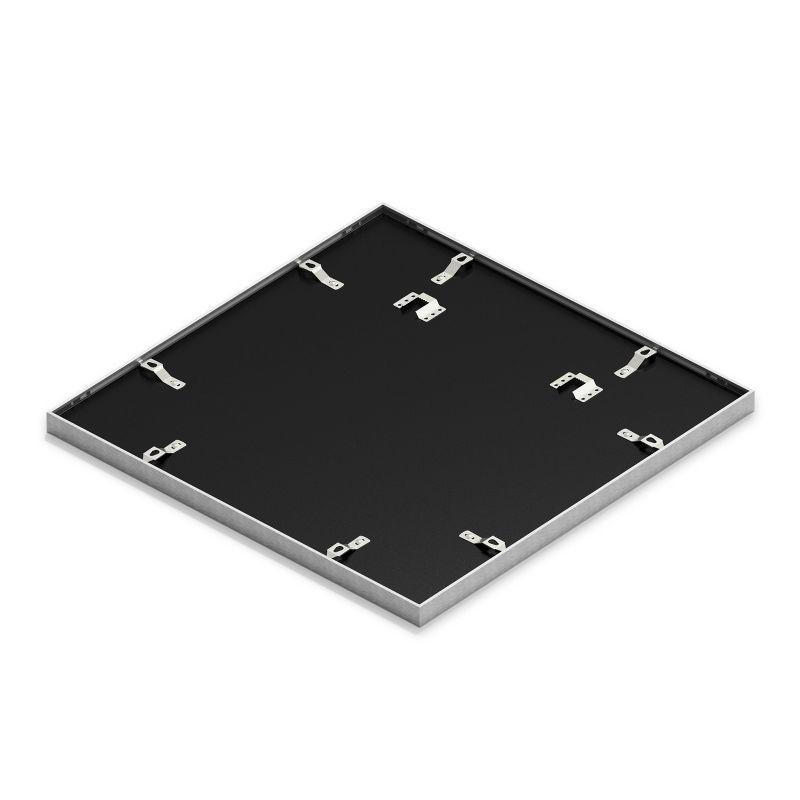 Haus and Hues Brushed Metal Single Picture Frame with Real Glass, Gray, 10x10