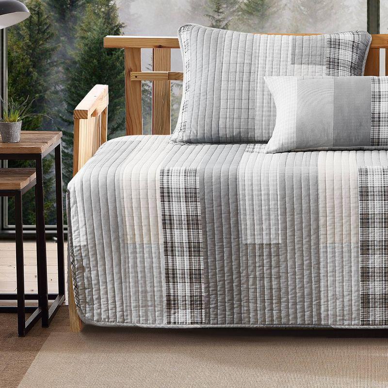 Fairview Twin Daybed Cotton Quilt Set in Dark Grey - Kids Unisex