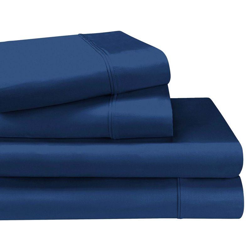 Luxury Sustainable Cotton 1200 Thread Count Solid Sheet Set by Blue Nile Mills