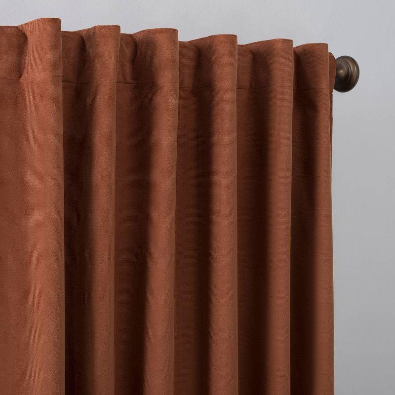 Sun Zero Velvet Noise Reducing Thermal Extreme 100% Blackout Back Tab Curtain Panel