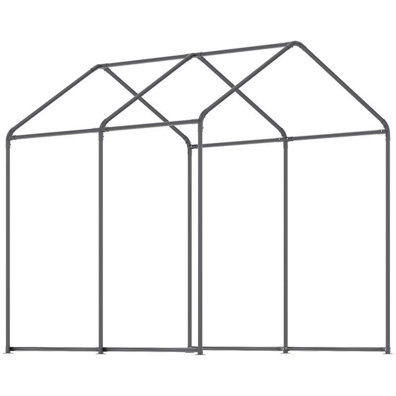 Outsunny Walk-In Greenhouse, Outdoor Gardening Canopy with Roll-up Windows, Zippered Door & Weather Cover