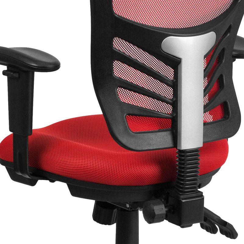 Flash Furniture Mid-Back Mesh Multifunction Executive Swivel Ergonomic Office Chair with Adjustable Arms