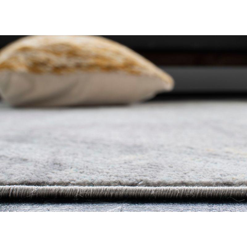Jasper JSP114 Power Loomed Area Rug - Grey/Gold - 4'x6' - Safavieh.