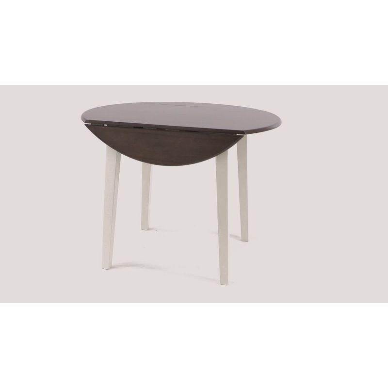 Woodanville Dining Room Table Cream/Brown - Signature Design by Ashley: Modern Round Table for 4, Two-Tone Veneer