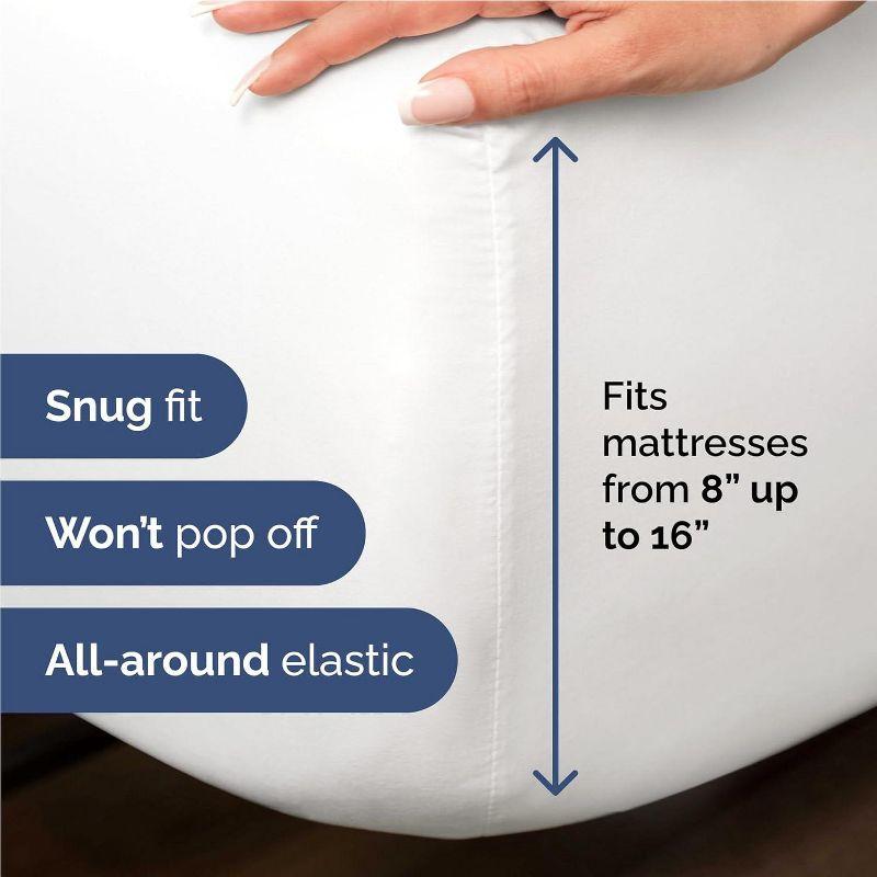 CGK Linens Premium Rayon From Bamboo 4 Piece Deep Pocket Ultra Soft & Cooling Sheet Set