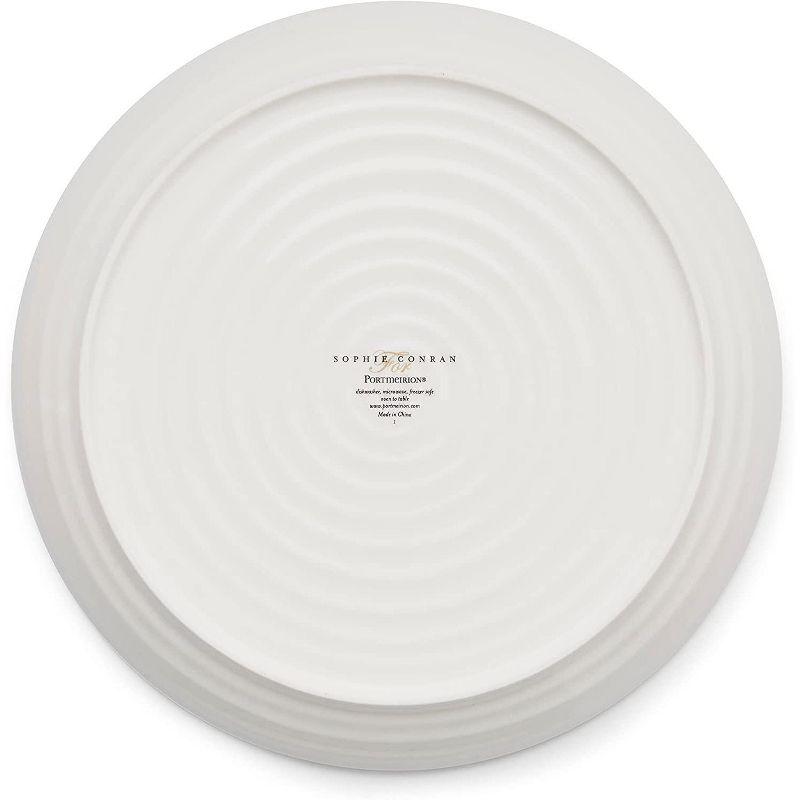 Portmeirion Sophie Conran Coupe Plates, Set of 4, Porcelain Dishes, Dinnerware Plates, Dishwasher Safe