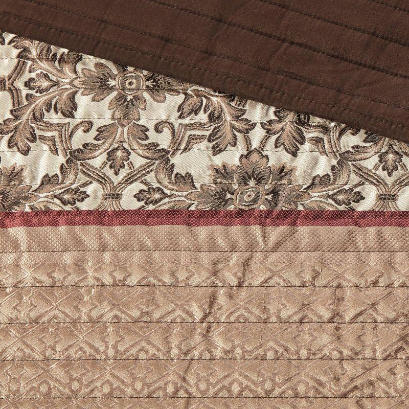 Madison Park Princeton Jacquard Quilt Set with Throw Pillows