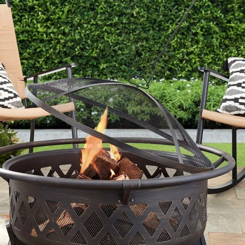 Four Seasons Courtyard Wood Burning Outdoor Fire Pit Backyard Patio Fireplace