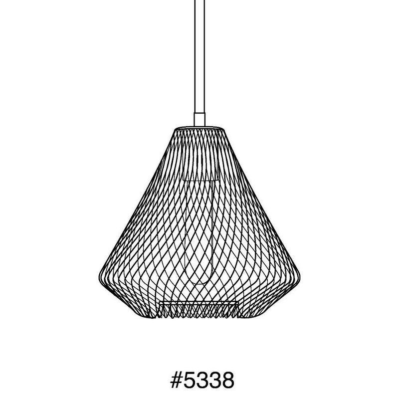 Progress Lighting Mesh 1-Light Mini Pendant, Antique Bronze, Open Cage Frame, Ideal for Clusters or Groups, Canopy Included