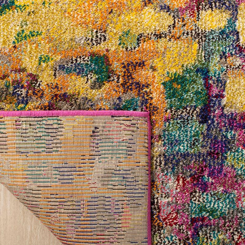 Monaco MNC225 Power Loomed Indoor Runner Rug - Pink/Multi - 2'2"x10' - Safavieh